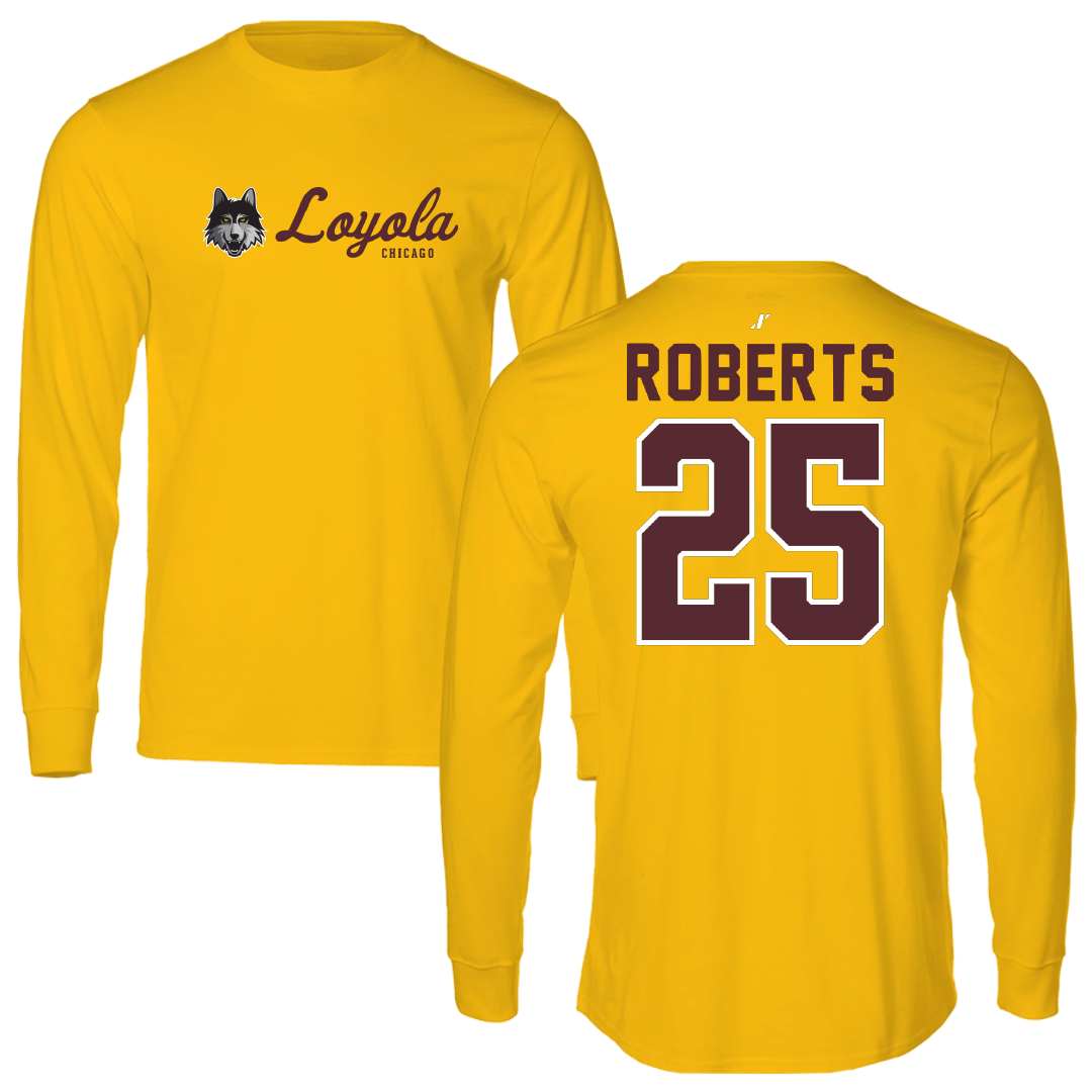 Loyola University-Chicago Soccer Gold General Performance Long Sleeve - #25 Emily Roberts