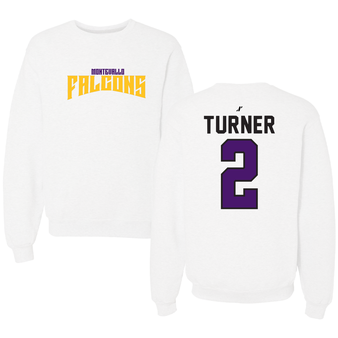 University of Montevallo Baseball White Classic Crewneck - #2 McGwire Turner