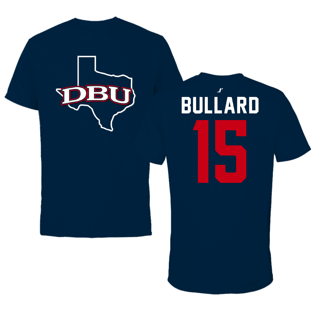 Dallas Baptist University Basketball Navy State Tee - #15 Isaac Bullard