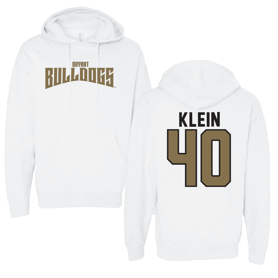 Bryant University Lacrosse White Classic Hoodie - #40 Sam Klein