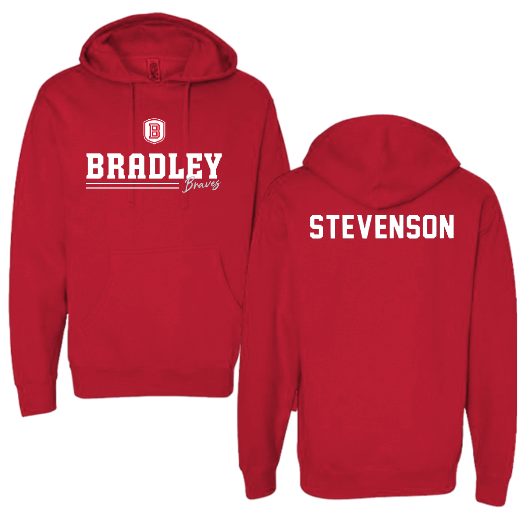 Bradley University Golf Red General Hoodie - Carter Stevenson