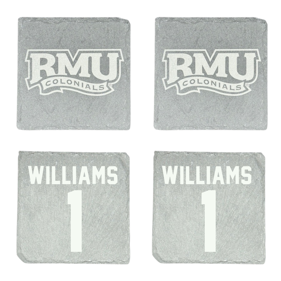 Robert Morris University Basketball Stone Coaster (4 Pack)  - #1 Justice Williams