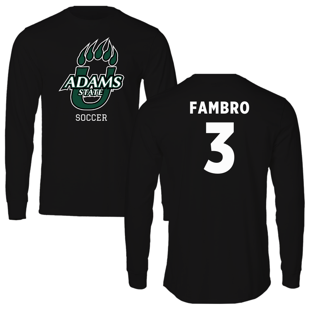 Adams State University Soccer Black State Long Sleeve - #3 Jadon Fambro