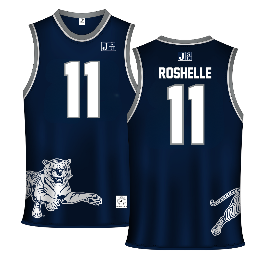 Jackson State University Navy Basketball Jersey - #11 Madison Roshelle