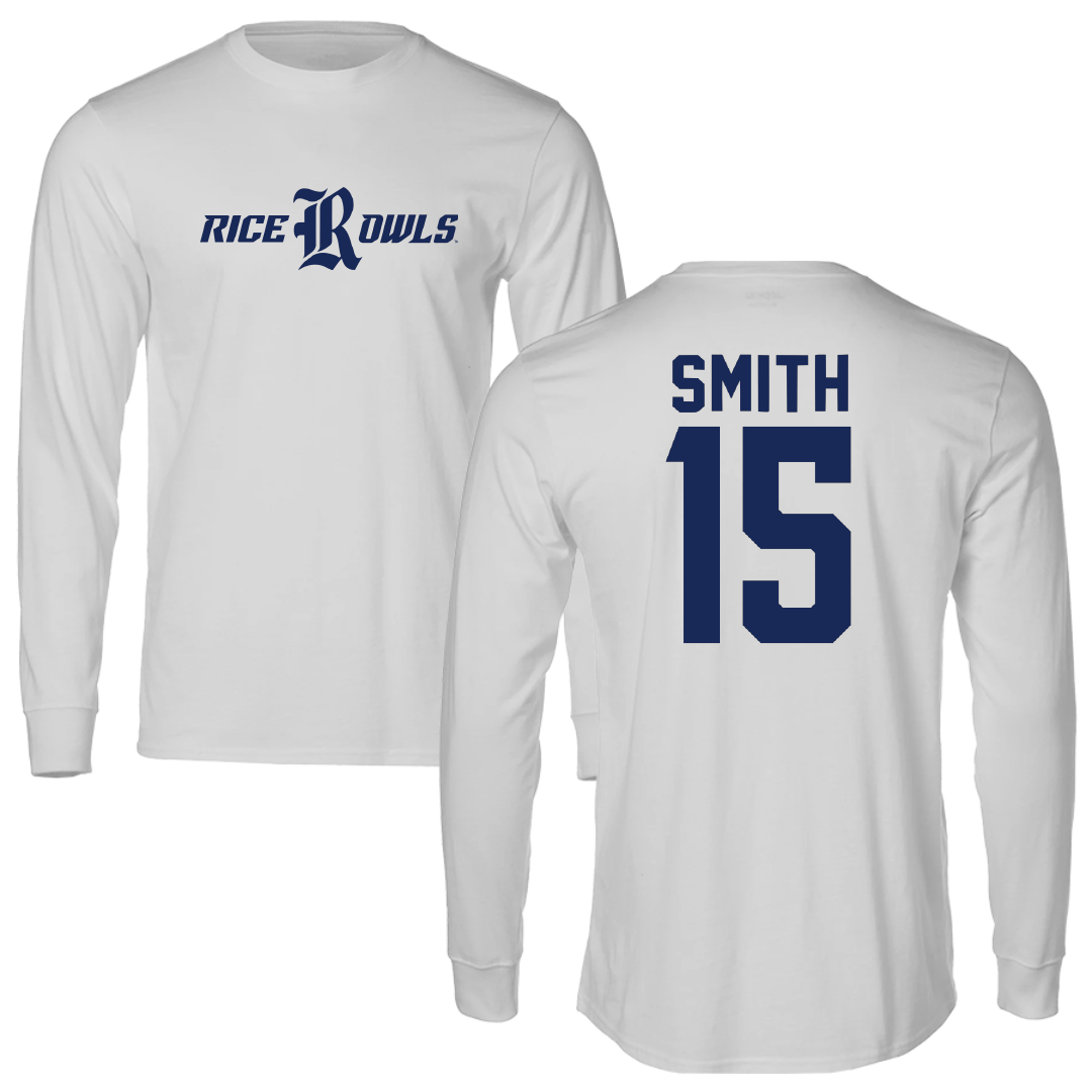 Rice University Baseball Light Gray Long Sleeve - #15 Luke Smith
