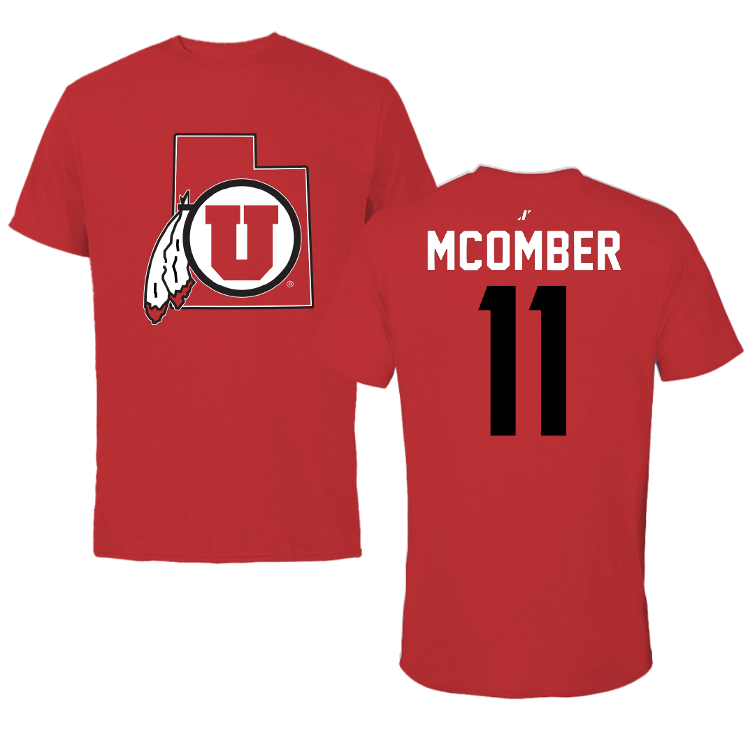 University of Utah Beach Volleyball Red State Performance Tee - #11 Azure McOmber