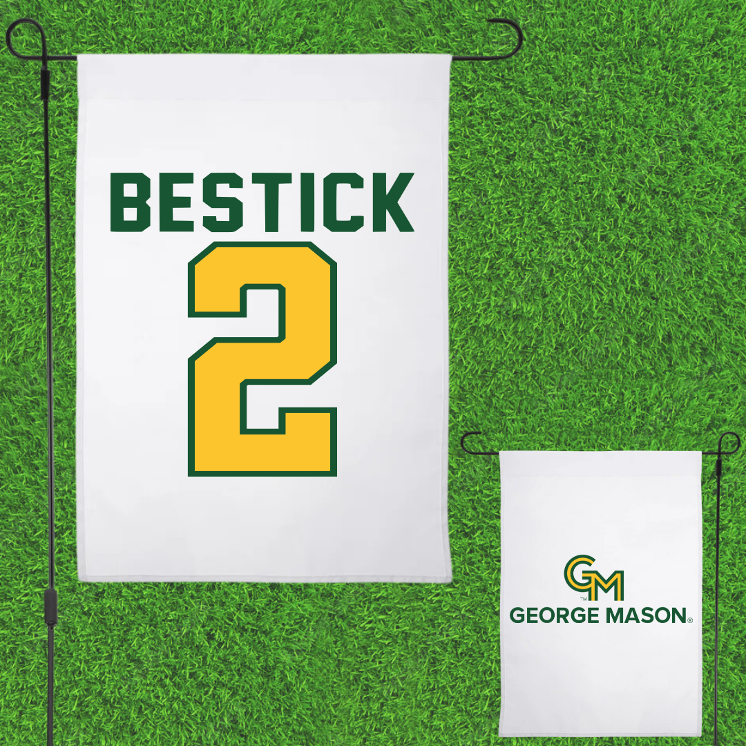 George Mason University Lacrosse White Garden Flag - #2 Kaitlyn Bestick