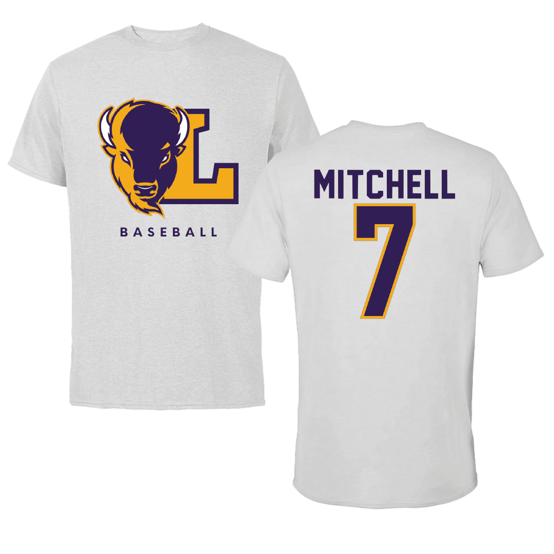 Lipscomb University Baseball Light Gray Performance Tee - #7 Joey Mitchell