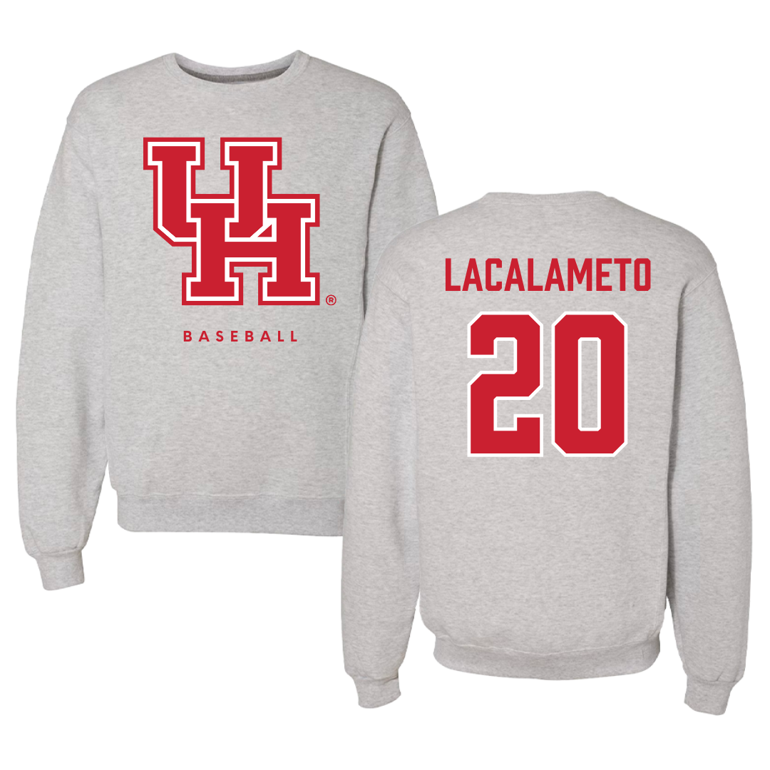 University of Houston Baseball Gray Crewneck - #20 Kyle LaCalameto