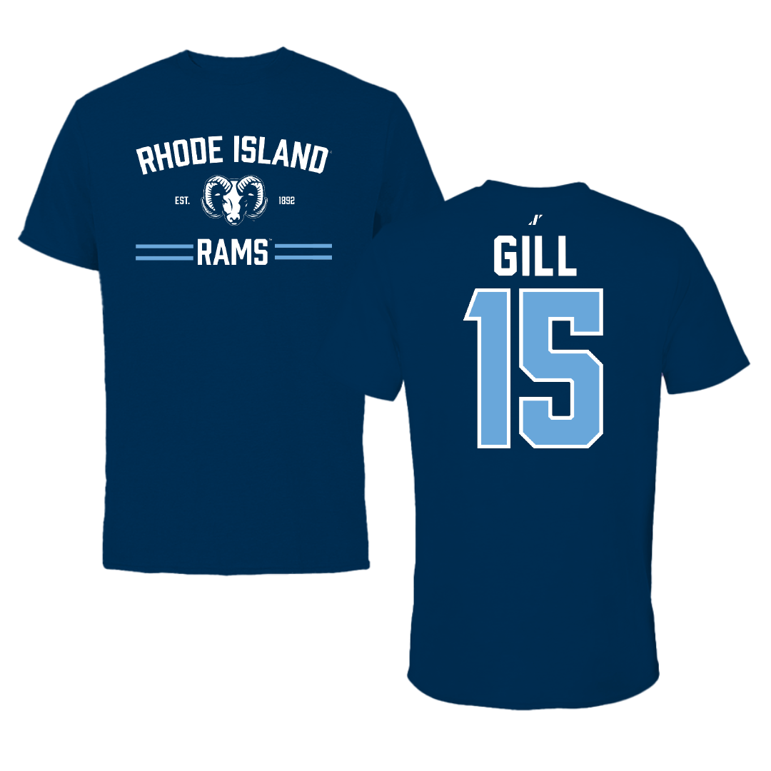 University of Rhode Island Lacrosse Navy General Performance Tee - #15 Izze Gill