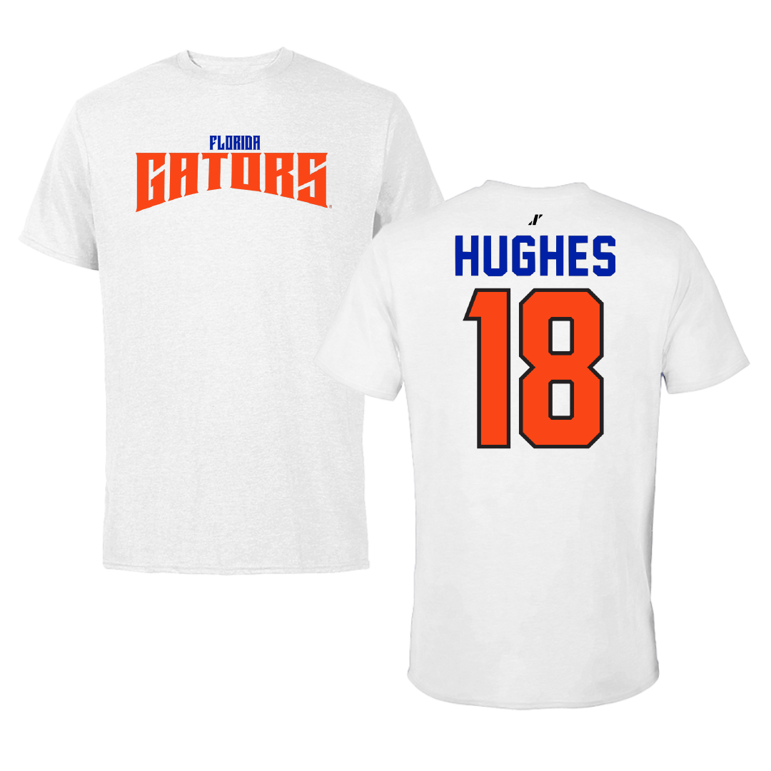 University of Florida Lacrosse White Classic Tee - #18 Samantha Hughes