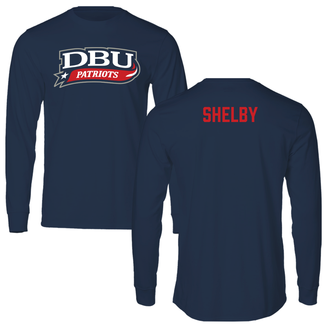 Dallas Baptist University TF and XC Navy Long Sleeve - Noah Shelby