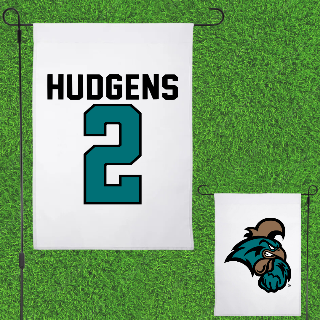 Coastal Carolina University Softball White Garden Flag - #2 Clara Hudgens