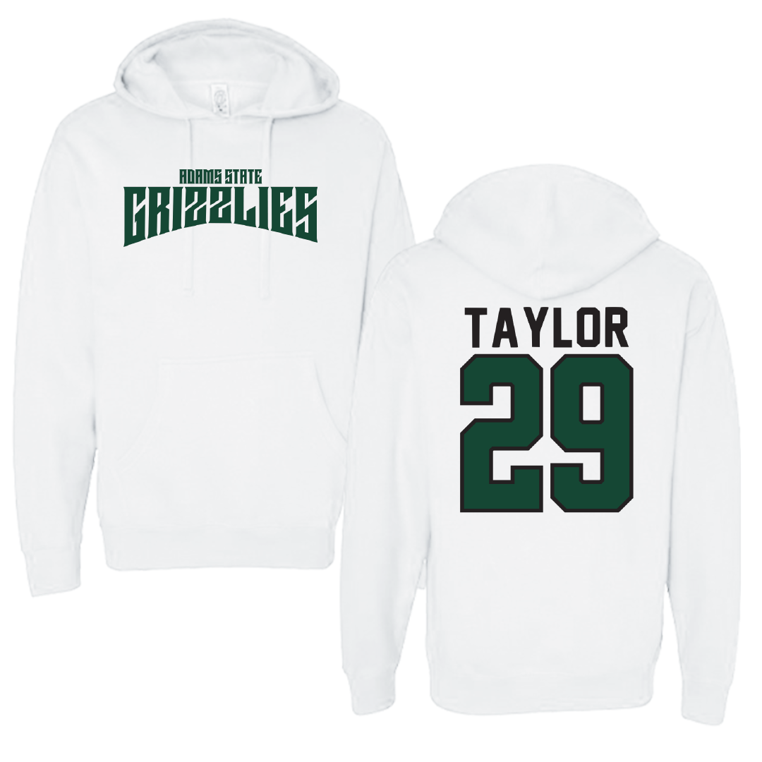 Adams State University Football White Classic Hoodie - #29 Roscoe Taylor
