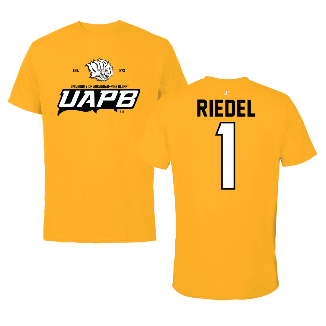 University of Arkansas-Pine Bluff Soccer Gold General Tee - #1 Makaila Riedel