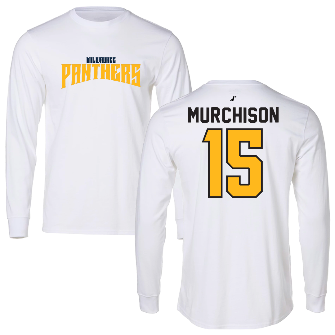 University of Wisconsin-Milwaukee Basketball White Classic Long Sleeve - #15 Simeon Murchison
