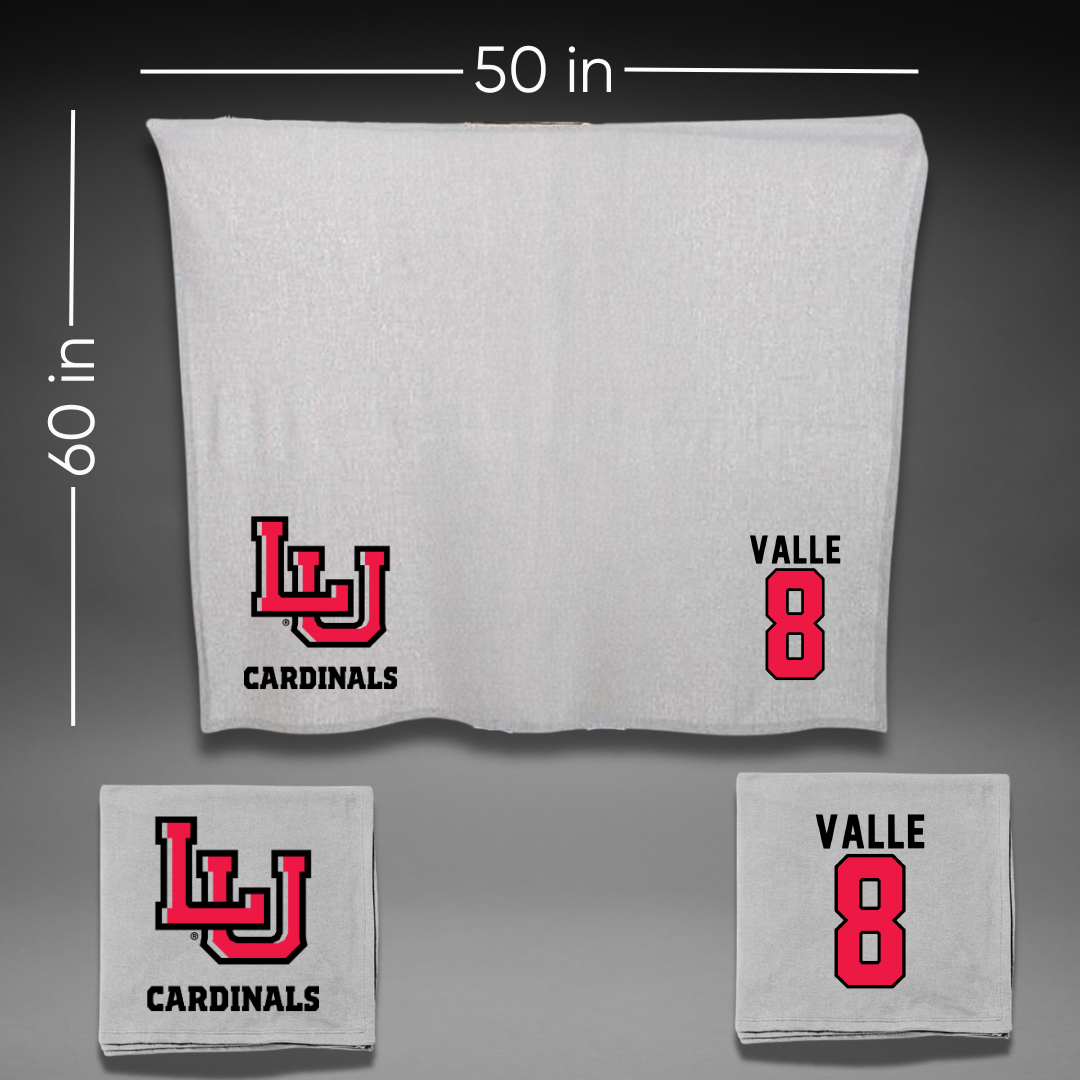 Lamar University Softball Gray Blanket - #8 Makayla Valle