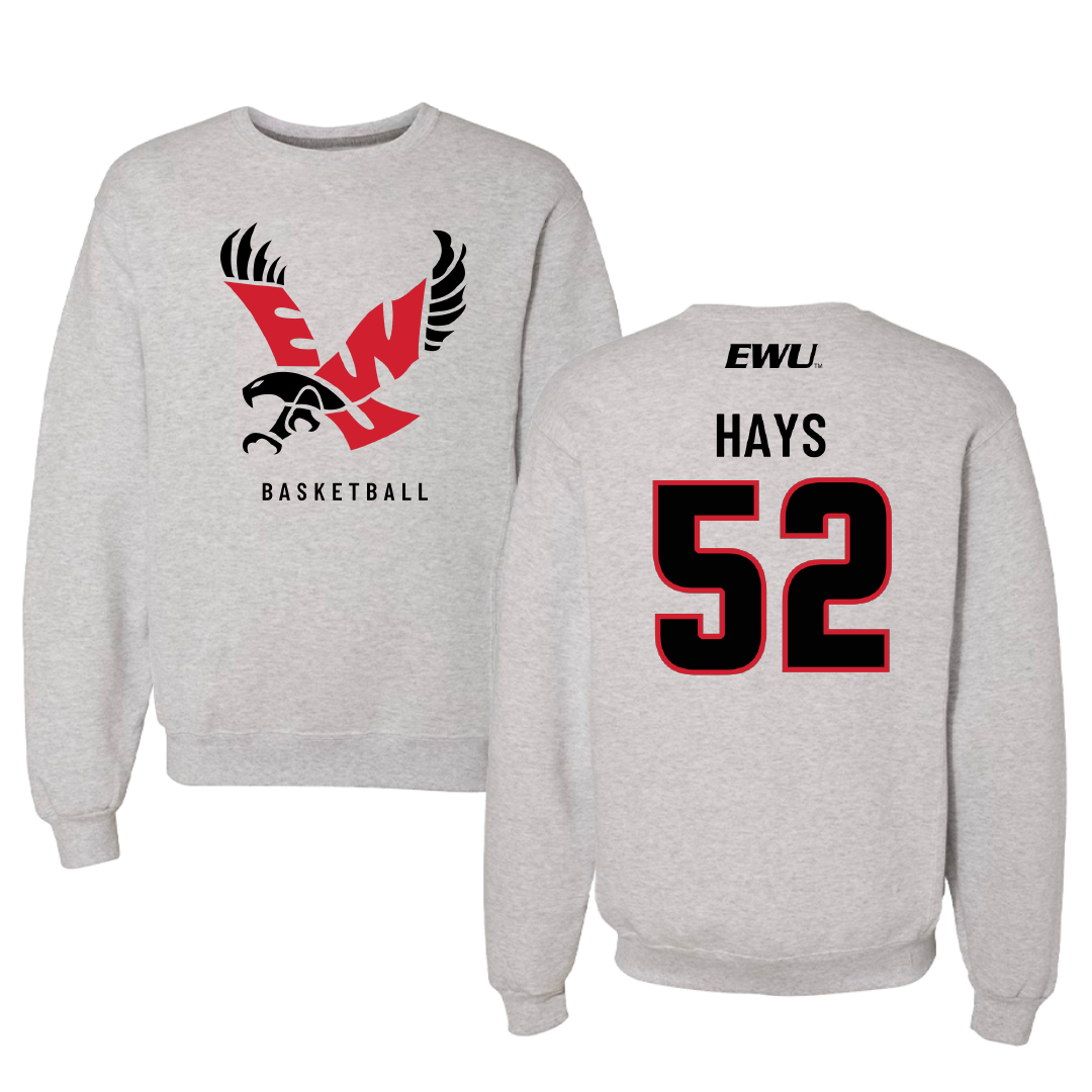 Eastern Washington University Basketball Gray Crewneck - #52 Bella Hays