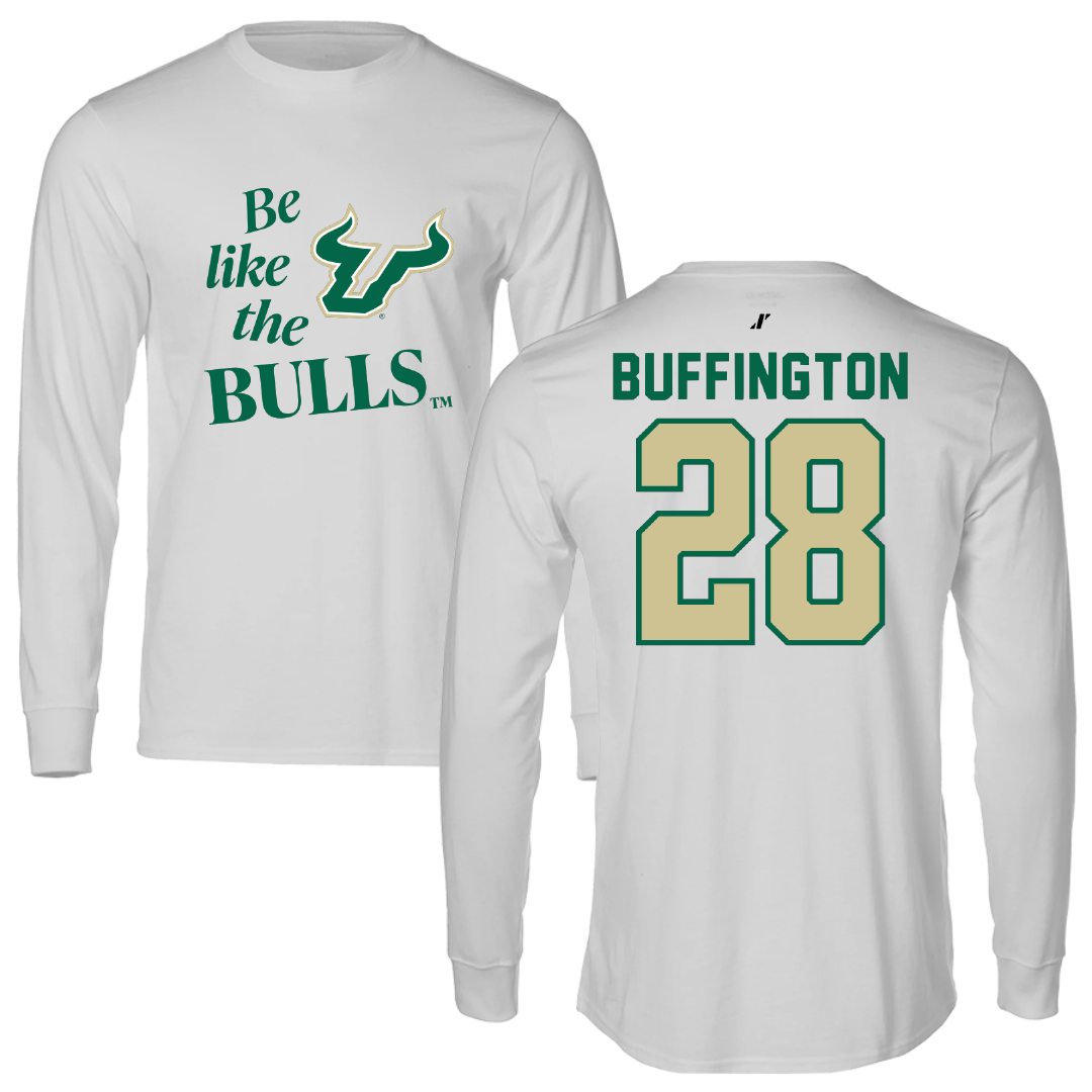 University of South Florida Baseball Light Gray Be Like Us Long Sleeve - #28 Matthew Buffington