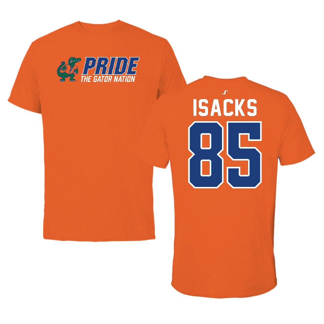 University of Florida Football Orange General Tee - #85 Scott Isacks
