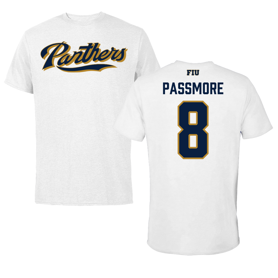 Florida International University Football White Performance Tee - #8 Jeramy Passmore