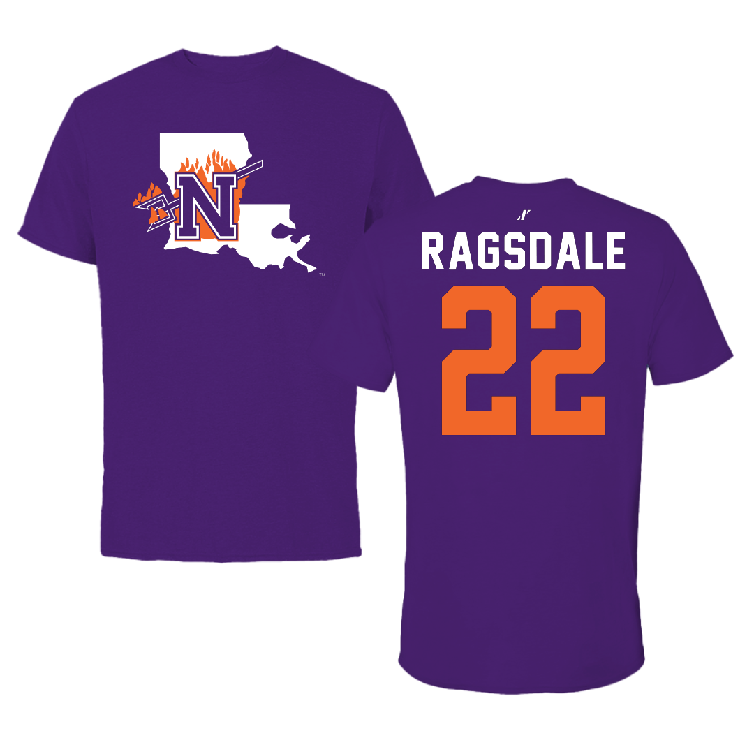 Northwestern State University Softball Purple State Tee - #22 Bailie Ragsdale