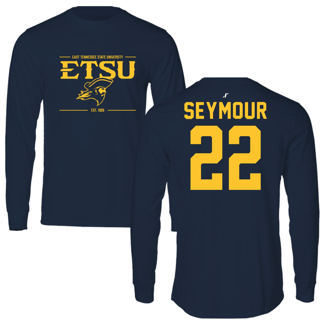 East Tennessee State University Basketball Navy General Long Sleeve - #22 Jaden Seymour