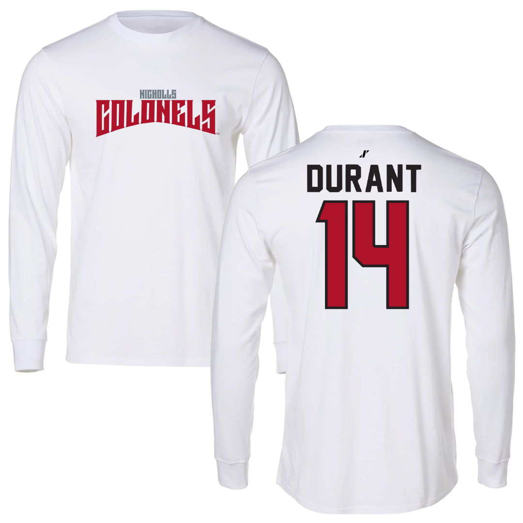 Nicholls State University Beach Volleyball White Classic Long Sleeve - #14 Bethanie Durant