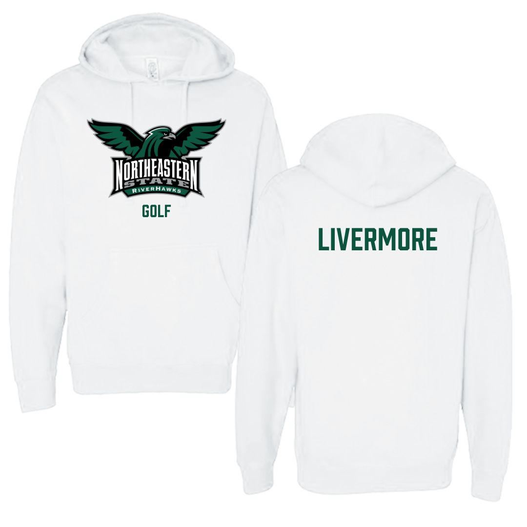 Northeastern State University Golf White Hoodie - Will Livermore