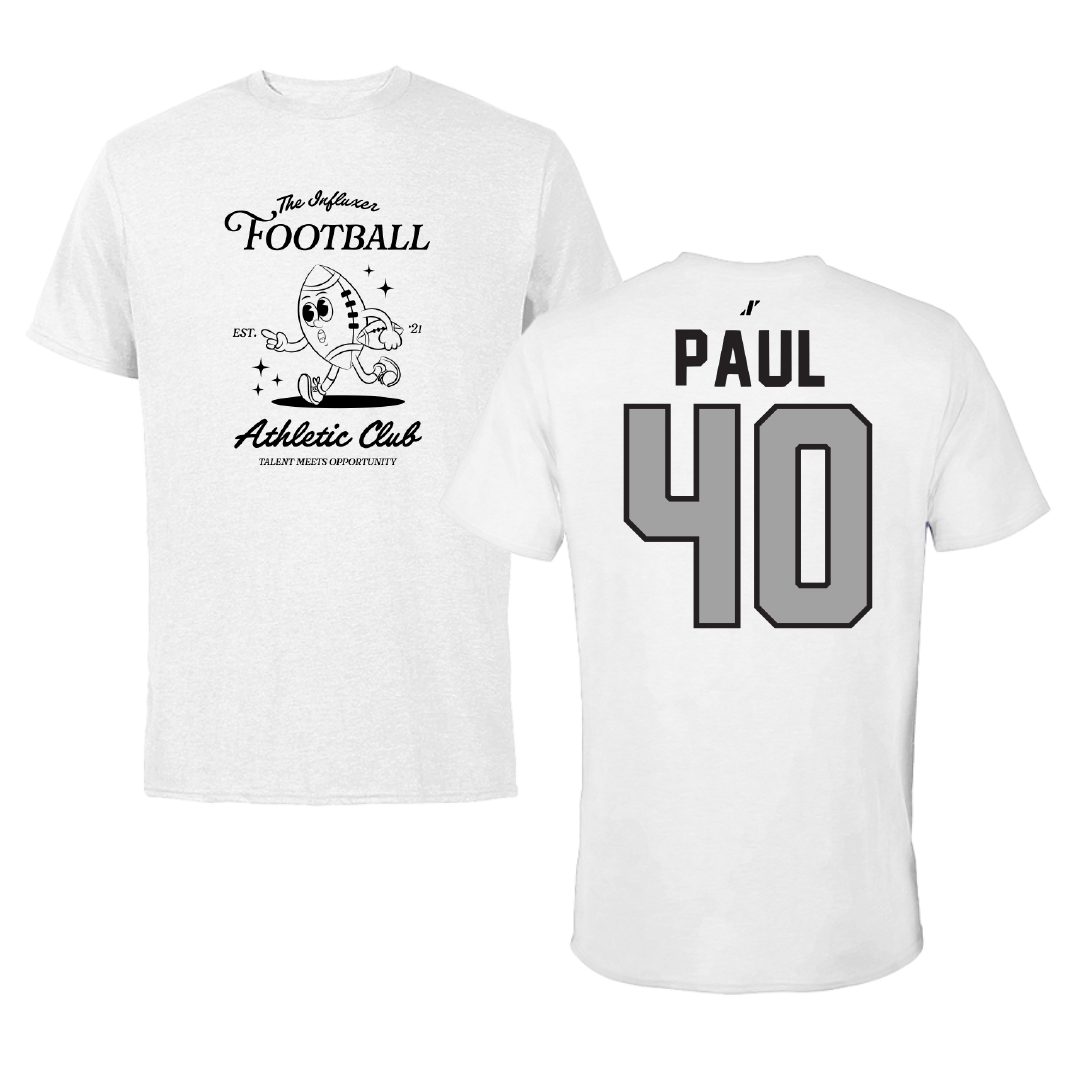 Football White Influxer Athletic Club Tee - #40 Kyler Paul