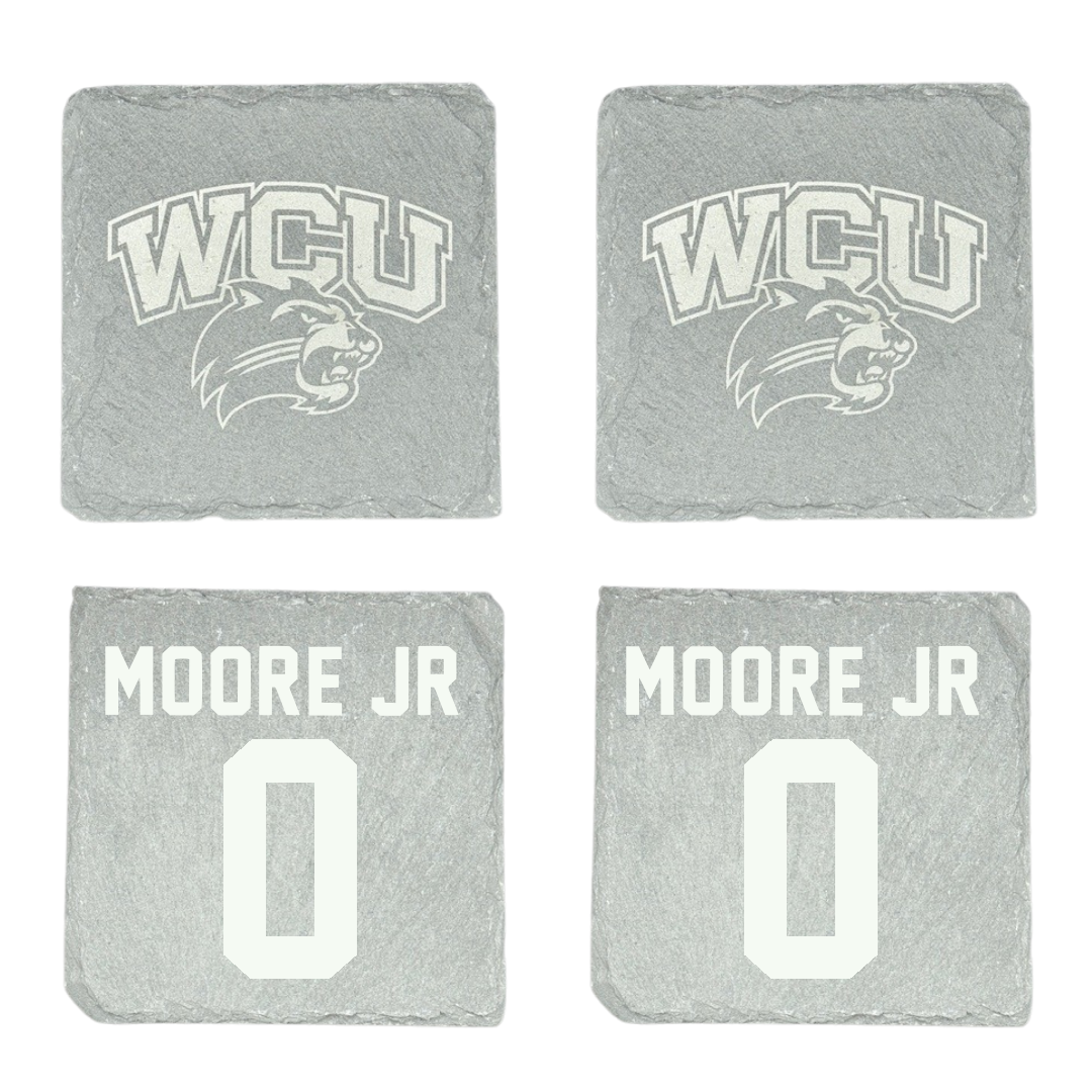 Western Carolina University Football Stone Coaster (4 Pack)  - #0 Ken Moore Jr