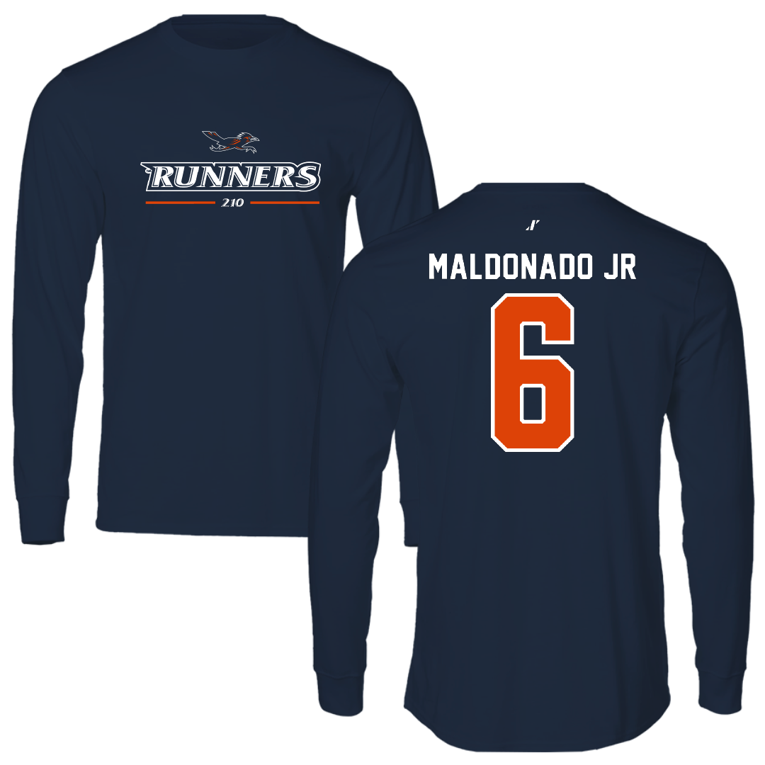 University of Texas at San Antonio Baseball Navy General Long Sleeve - #6 John Maldonado Jr