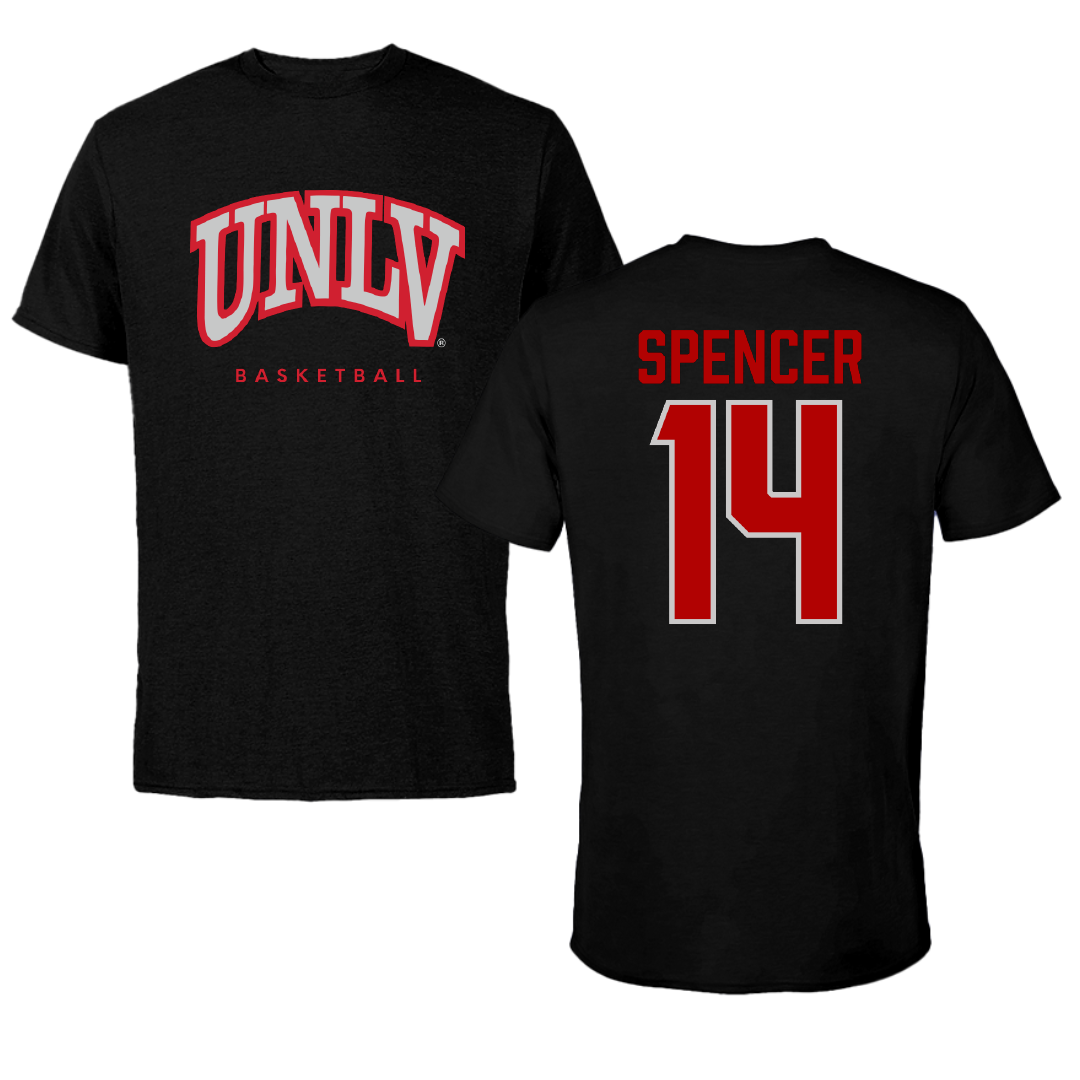 University of Nevada-Las Vegas Basketball Black Tee - #14 Macy Spencer