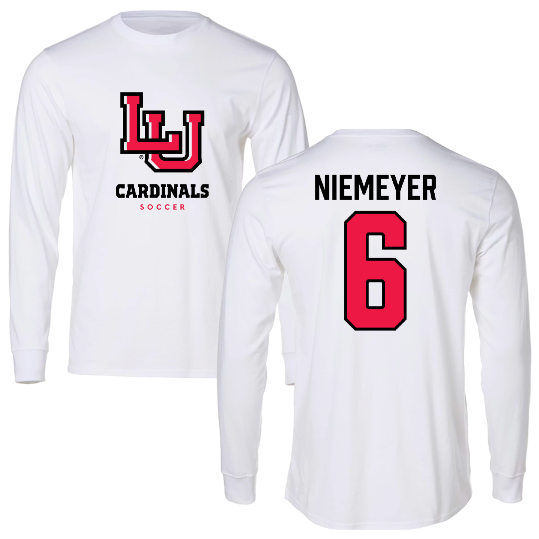 Lamar University Soccer White Performance Long Sleeve - #6 Kaitlyn Niemeyer