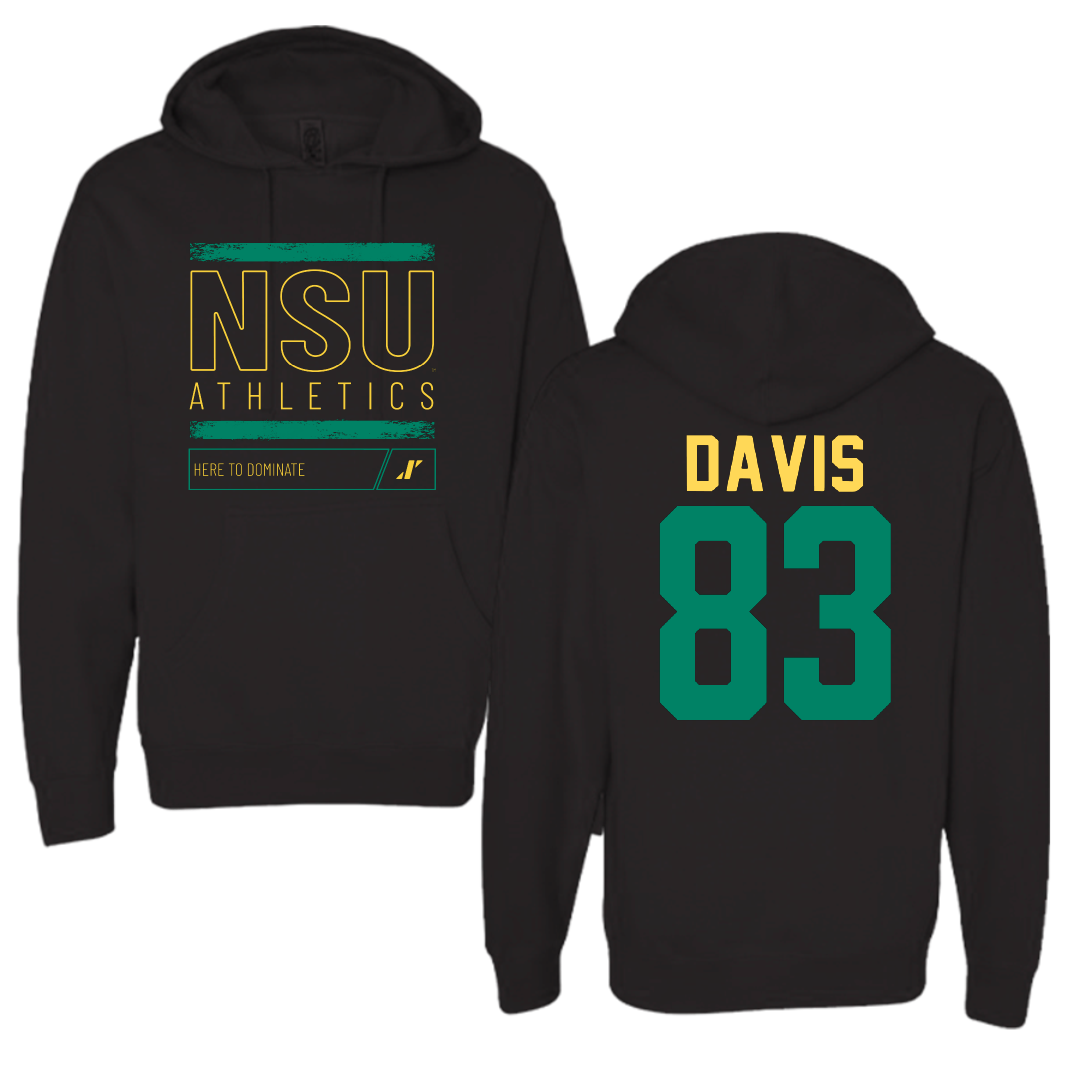 Norfolk State University Football Black Dominate Hoodie - #83 Clifton Davis