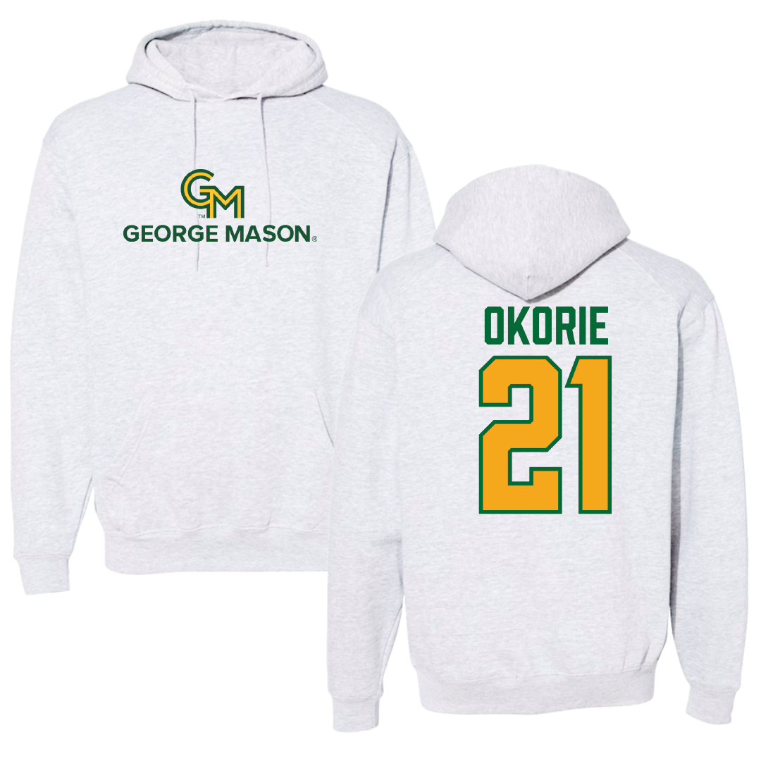 George Mason University Basketball Gray Hoodie - #21 Faith Okorie