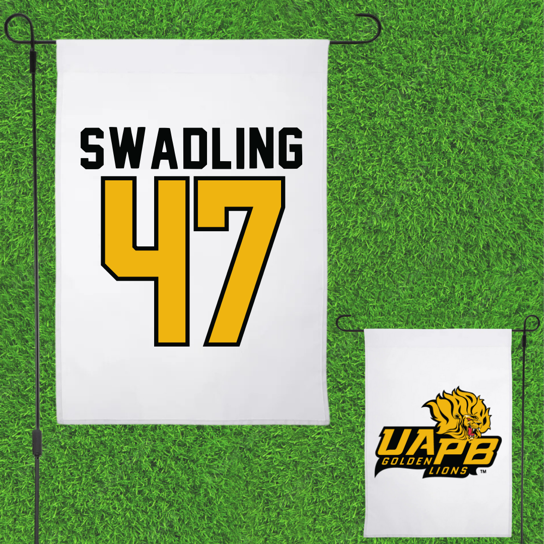 University of Arkansas-Pine Bluff Football White Garden Flag - #47 Andrew Swadling