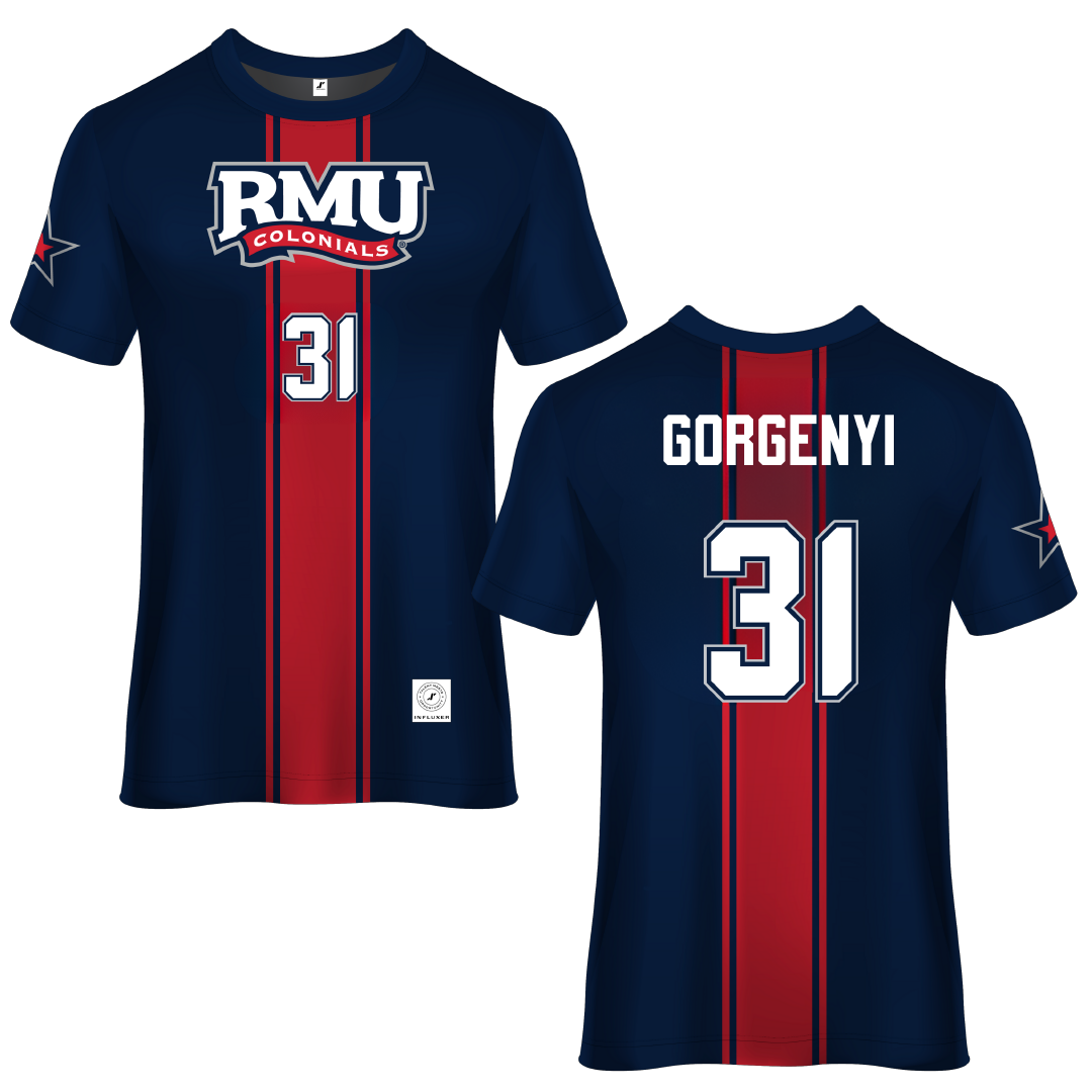 Robert Morris University Blue Soccer Jersey - #31 Kieran Gorgenyi