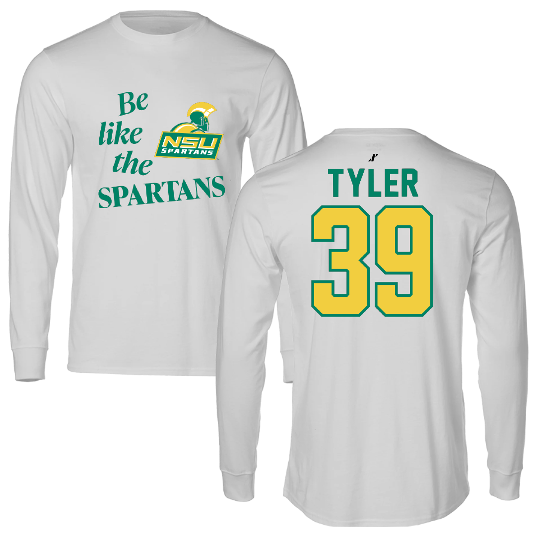 Norfolk State University Softball Light Gray Be Like Us Performance Long Sleeve - #39 Brierra Tyler