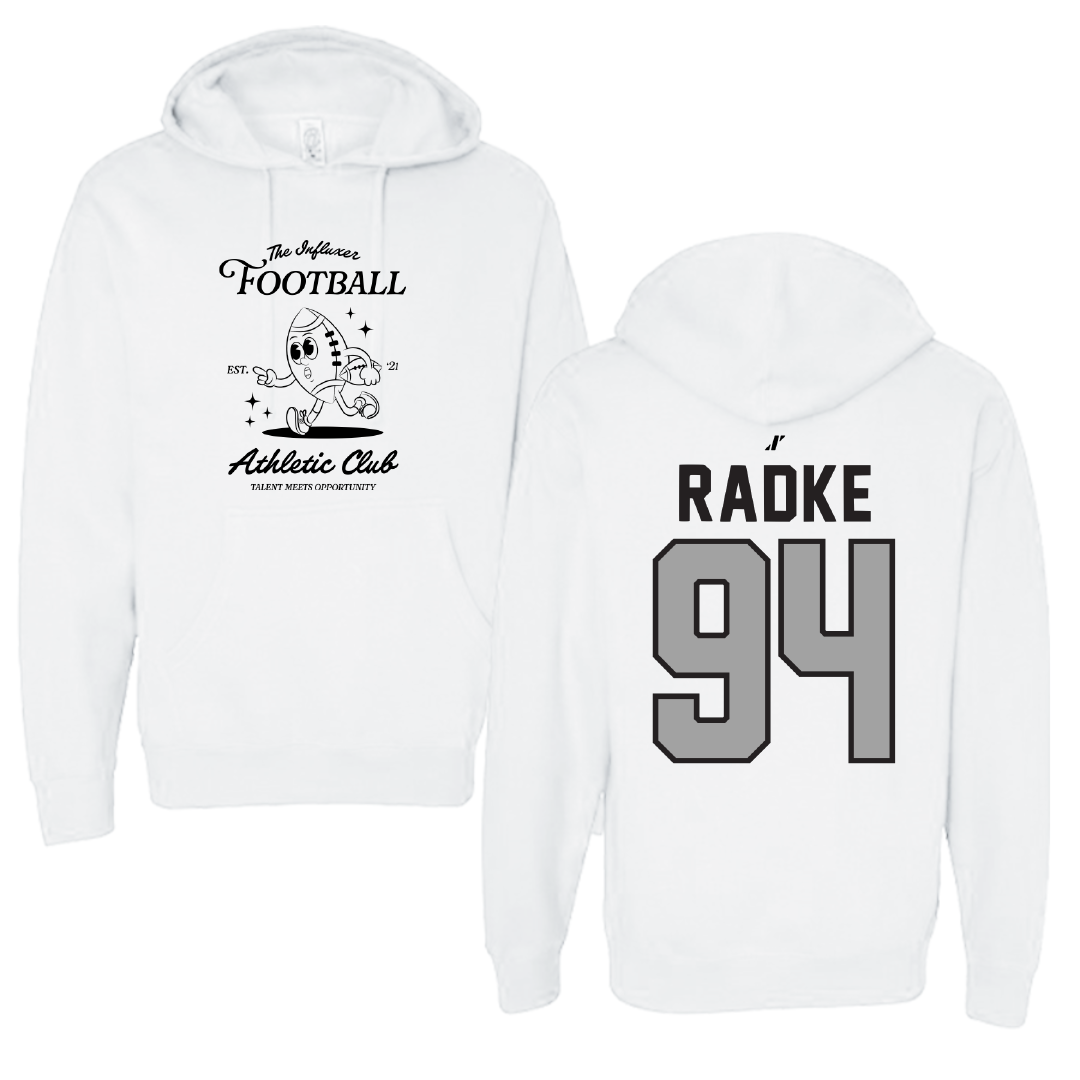 Football White Influxer Athletic Club Hoodie - #94 Jaden Radke