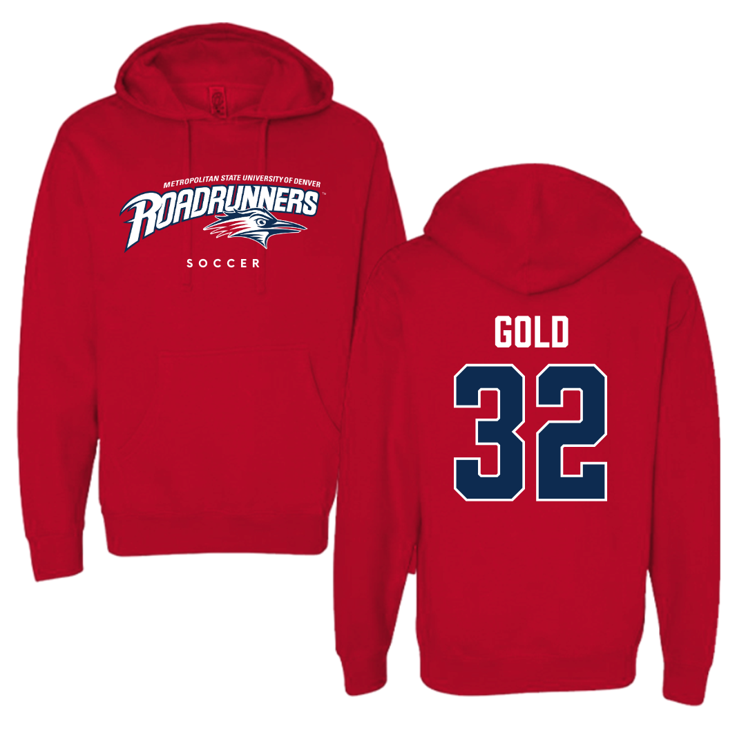 Metropolitan State University of Denver Soccer Red Hoodie - #32 Brooklyn Gold