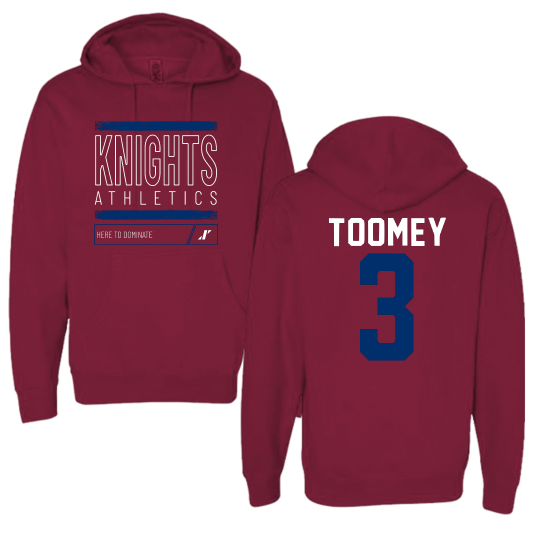 Fairleigh Dickinson University-Metropolitan Campus Basketball Maroon Dominate Hoodie - #3 Bella Toomey