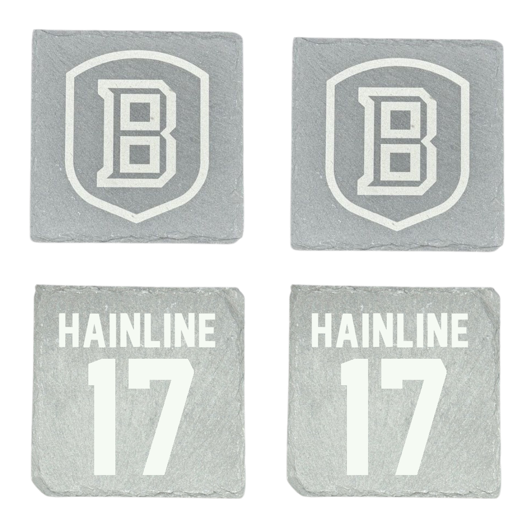 Bradley University Baseball Stone Coaster (4 Pack)  - #17 Nick Hainline