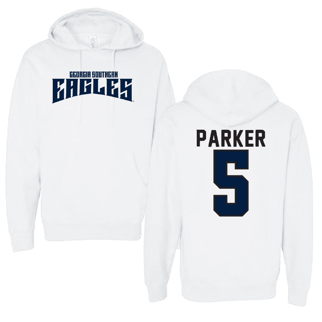 Georgia Southern University Baseball White Classic Hoodie - #5 Cade Parker
