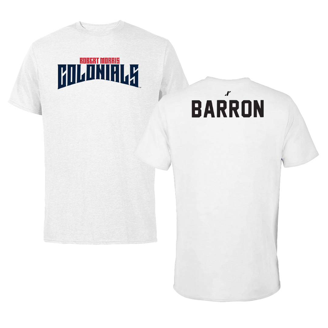 Robert Morris University TF and XC White Classic Performance Tee - Seth Barron