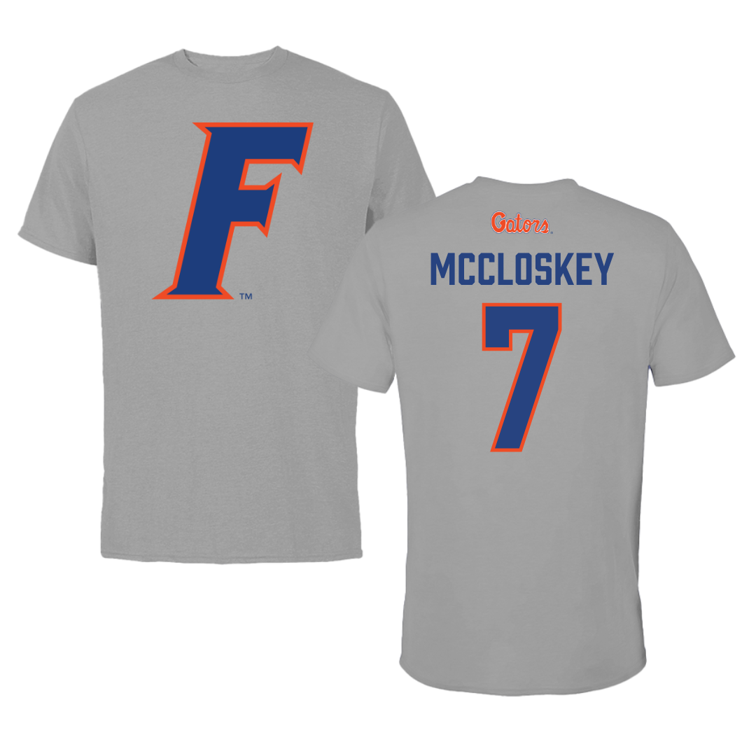 University of Florida Soccer Dark Gray Performance Tee - #7 Lauren McCloskey
