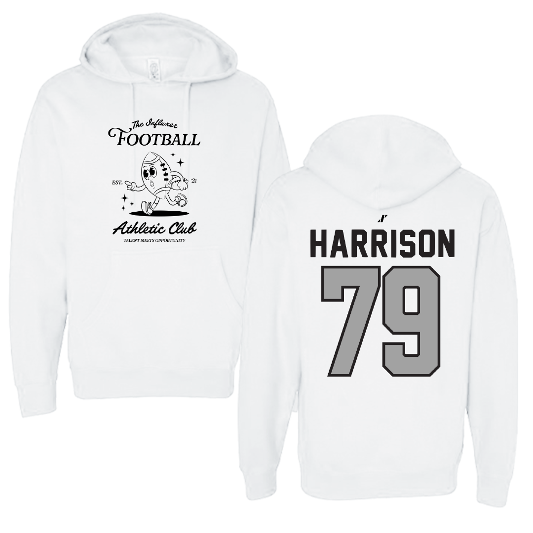 Football White Influxer Athletic Club Hoodie - #79 Alex Harrison