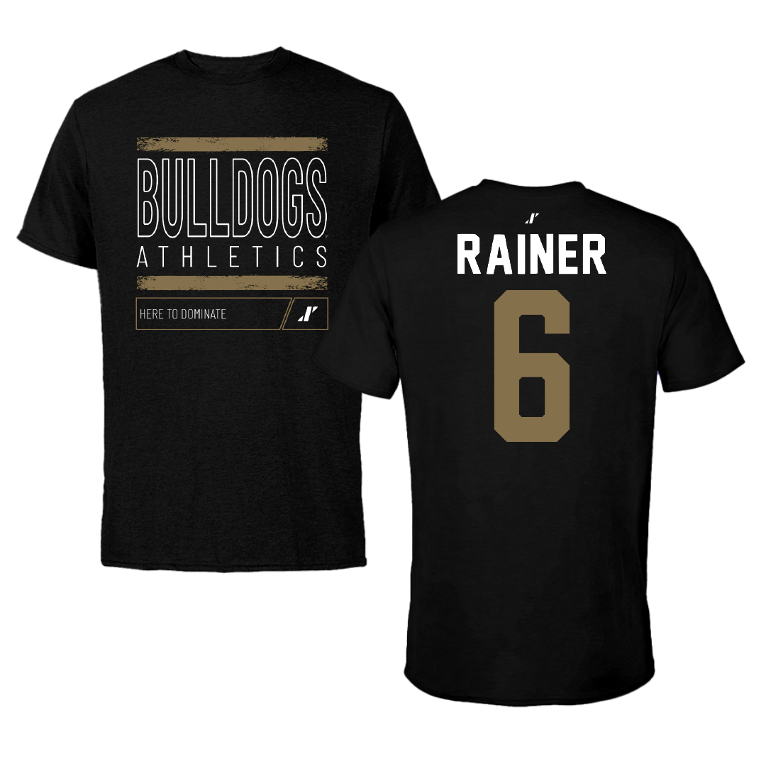 Bryant University Softball Black Dominate Tee - #6 Amira Rainer