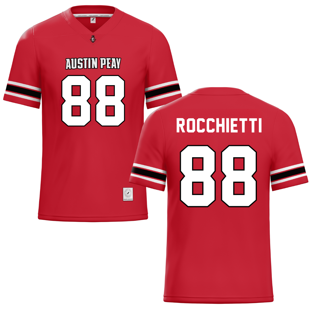 Austin Peay State University Red Football Jersey - #88 Corey Rocchietti