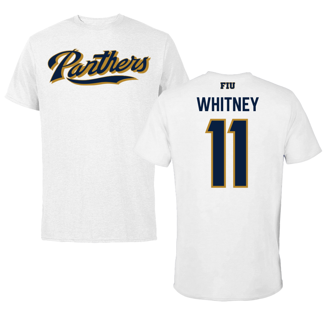 Florida International University Softball White Tee - #11 Ella Whitney